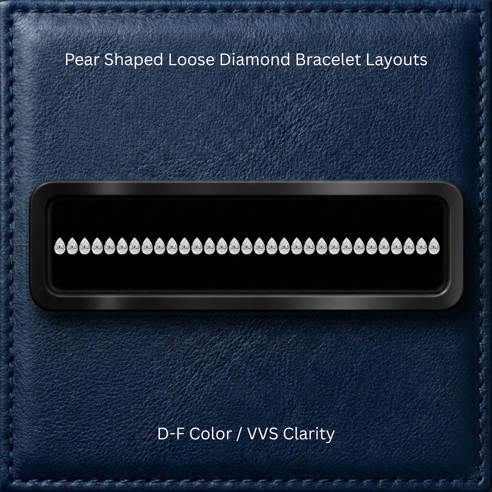 PEAR Loose Diamond Bracelet Layout