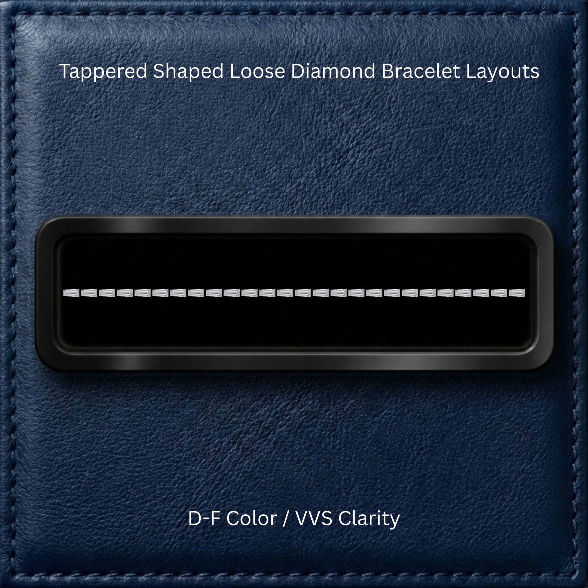 TAPERED BAGUETTE Loose Diamond Bracelet Layout